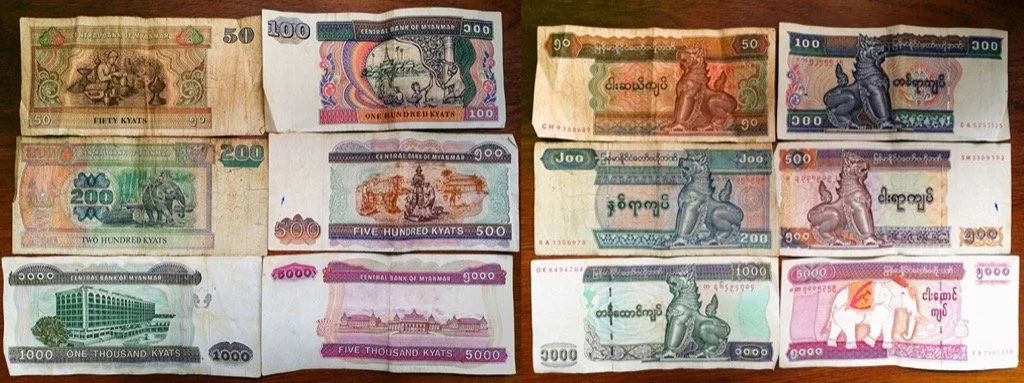 Banknotes in Myanmar
