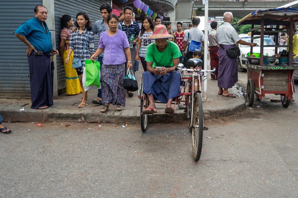 Trishaw in Yangon