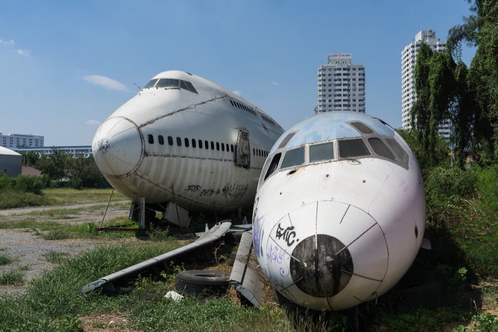 Airplane graveyard in Bangkok