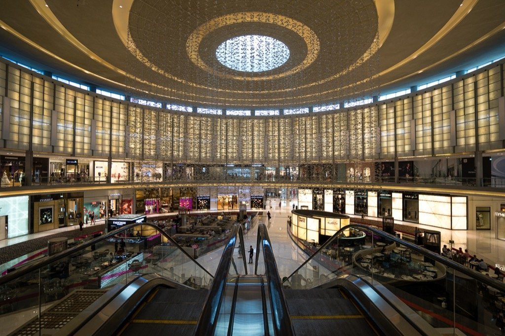 You will find the entrance area of the Burj Khalifa in the Dubai Mall.