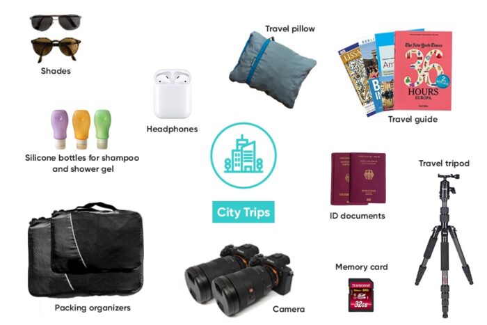 Packing list for city trips