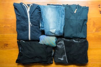 Packing list clothes for a city trip