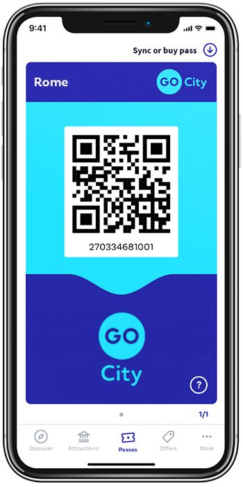 Picture of digital Go City Rome Explorer Pass on smartphone