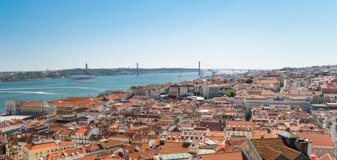 View over the city of Lisbon and the bay