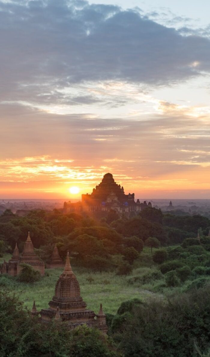 View of the pagodas of Bagan during our trip to Myanmar