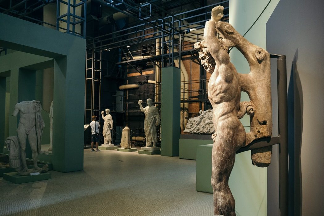 Sculptures at the Montemartini Museum in Rome