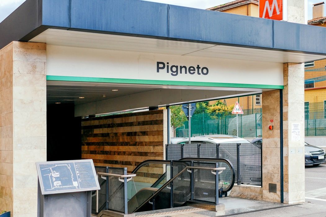 Entrance of the Pigneto train station in Rome