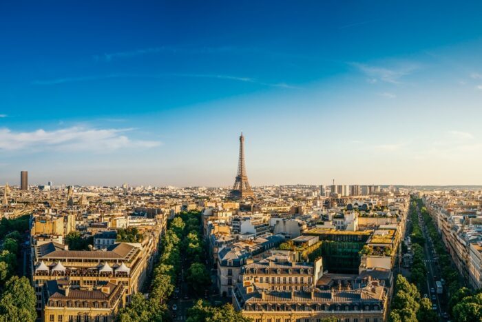 View over the city of Paris in France