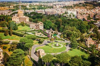 View of the Vatican Gardens from above
