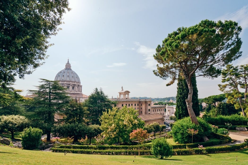 View of St. Peter's Basilica from the Vatican Gardens