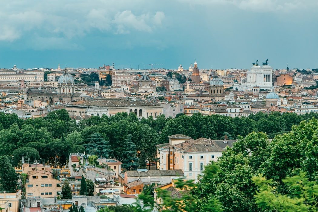 View over Rome from the Terrazza Gianicolo
