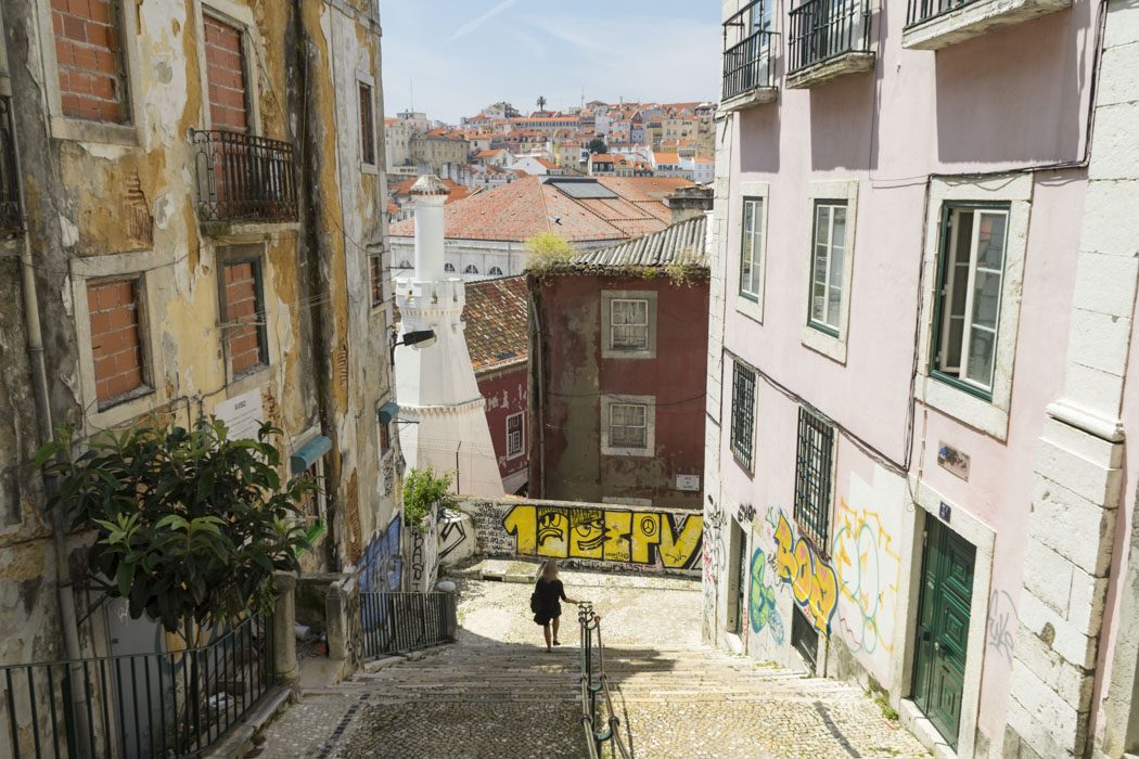 The Alfama neighborhood in Lisbon