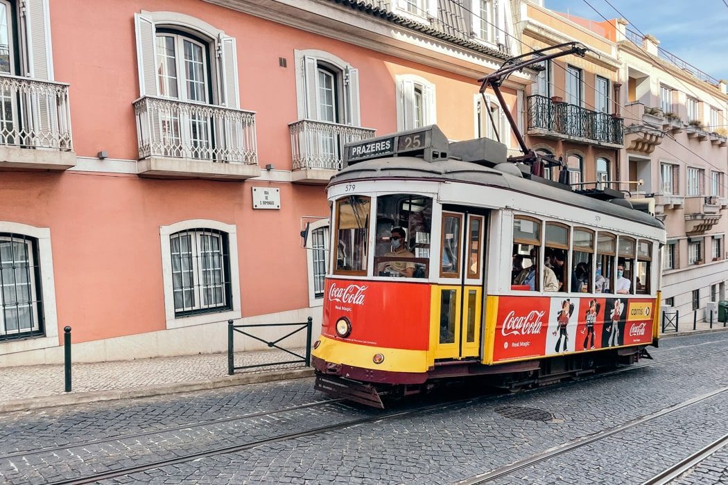 Tram line 25E in Lisbon