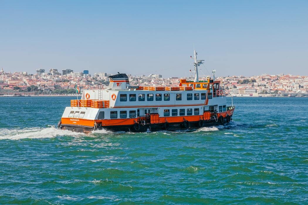Ferry across the Tagus River in Lisbon