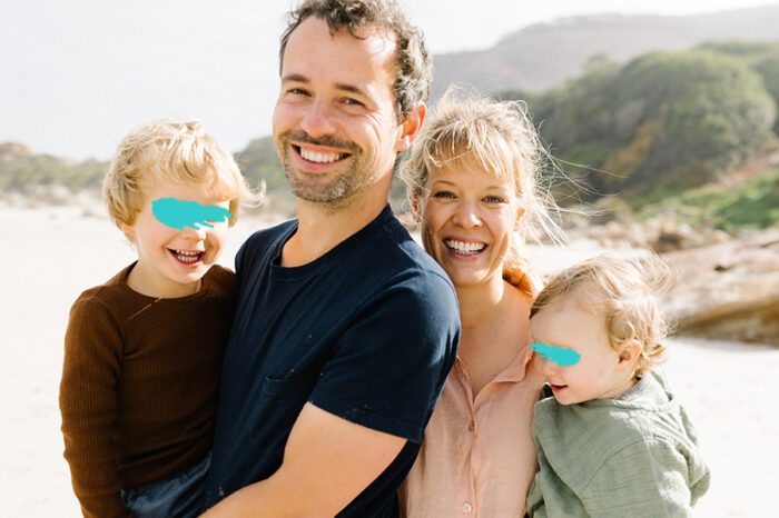 Jenny and Sebastian Ritter - Founders of 22places with their kids